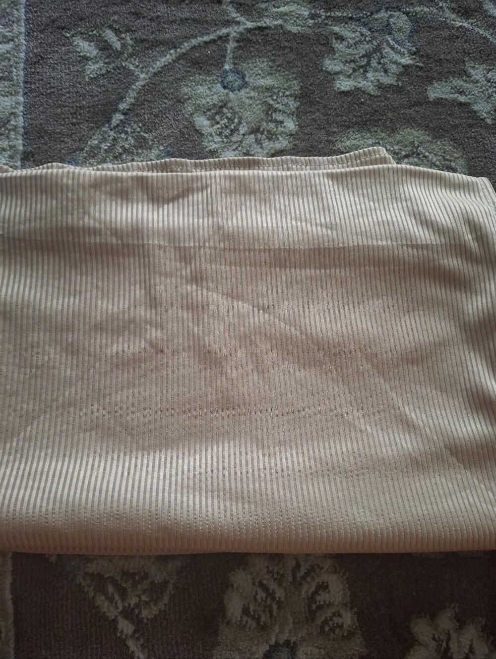 Ribbed Knit Beige Scarf